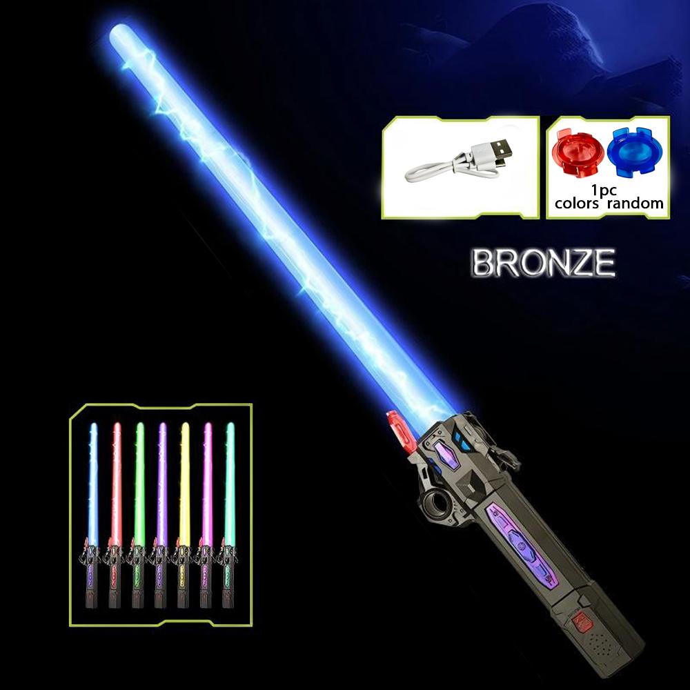 Jucării Espadă Colorate Strălucitoare pentru Copii Espadă Laser Muzicală Telescopică 2-în-1 Rotație Decompresie, Recuzită de Halloween