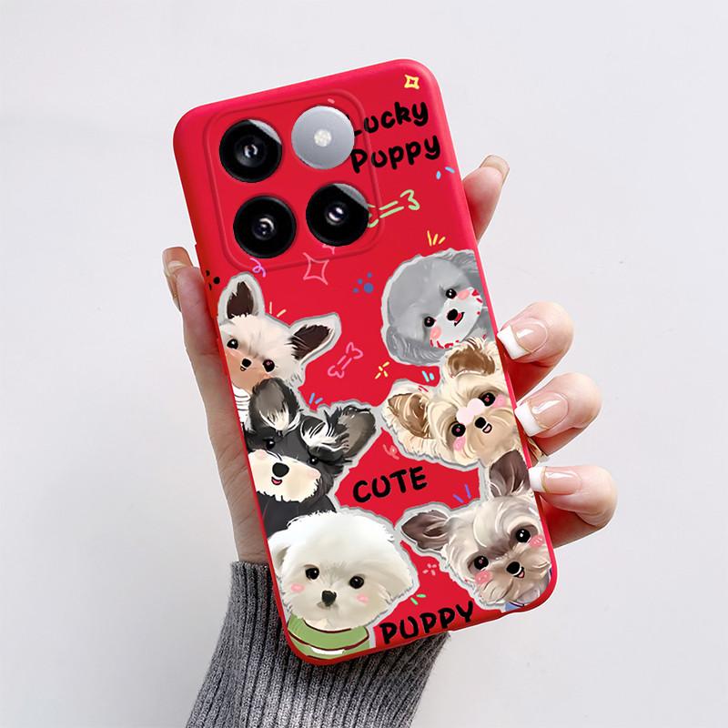 For Xiaomi Mi 14T Pro Case Cute Cartoon Cat Dog Fox Painted Cover Silicone Phone Case For Xiaomi 14T Pro 14TPro Mi14T Soft Funda