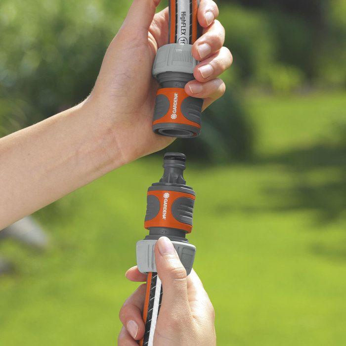 Connecteur De Tuyau D'arrosage GARDENA - Compatible Tous Tuyaux Et Raccords - Garantie 5 Ans