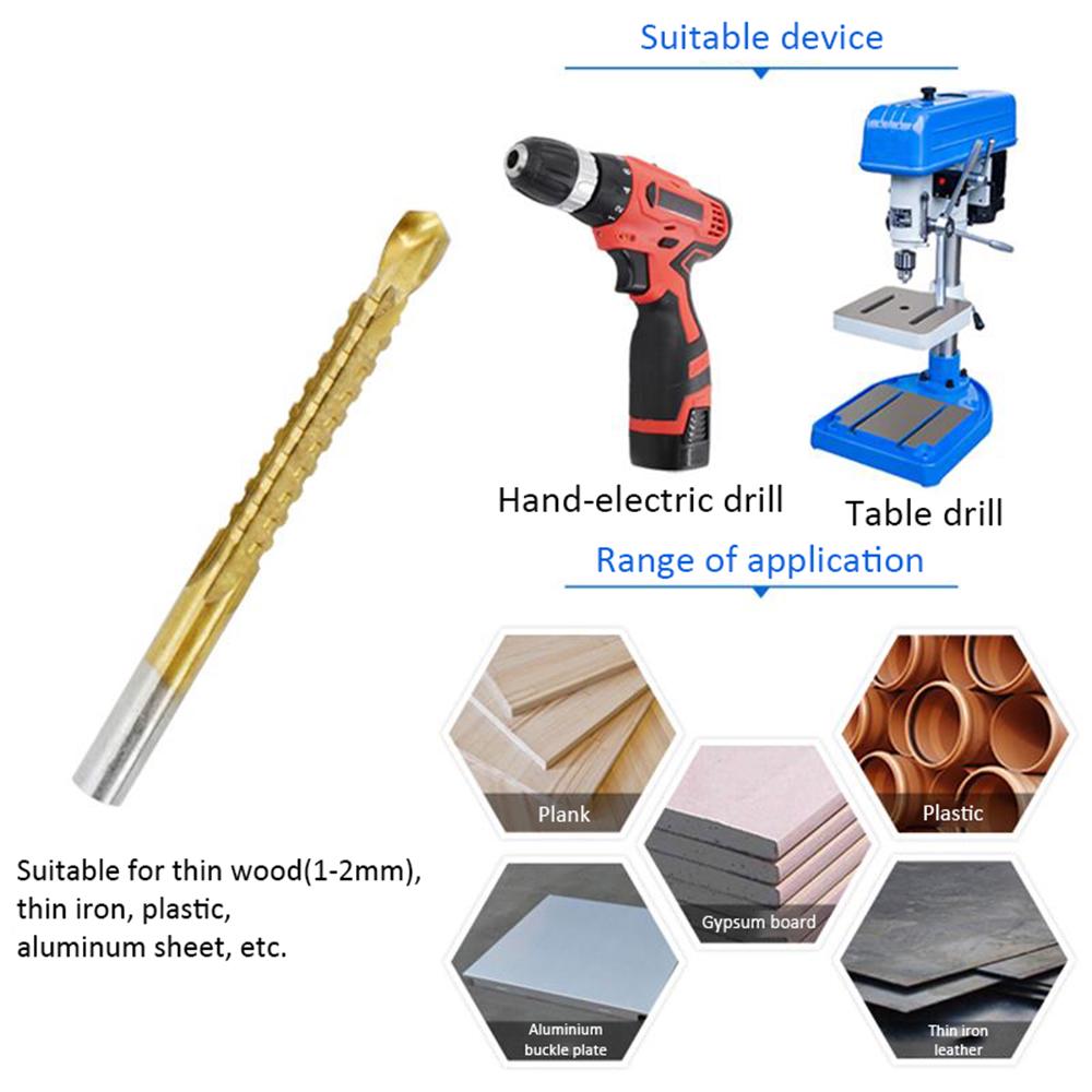 6 bucăți ferăstrău elicoidal set de burghie din oțel de mare viteză, poanson de expansiune metal multifuncțional pentru tâmplărie