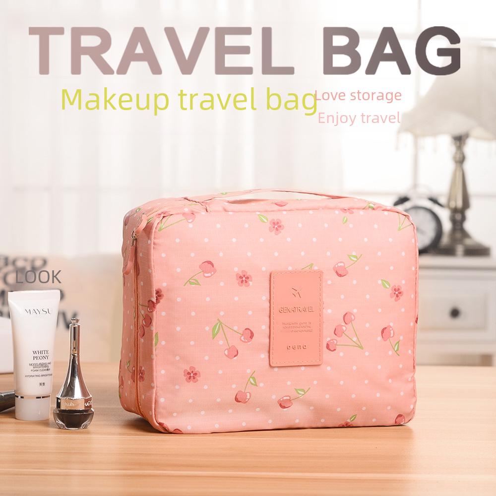 Hot-Selling Floral Square Cosmetic Bag: Large Capacity, Waterproof Toiletry Bag for Travel