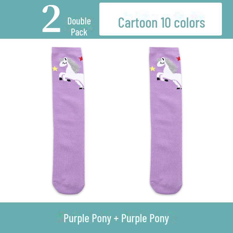 Kinder Cartoon Mittelrohrsocken: Leichte Frühling/Herbst Kniestrümpfe für Mädchen