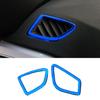 Blue Steel Dashboard L&R Air Outlet For BMW 3 4 Series GT Vent Trim 2013-