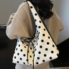 Simple bow shoulder bag women's bag new fashion polka dot portable tote bag high value commuter bag