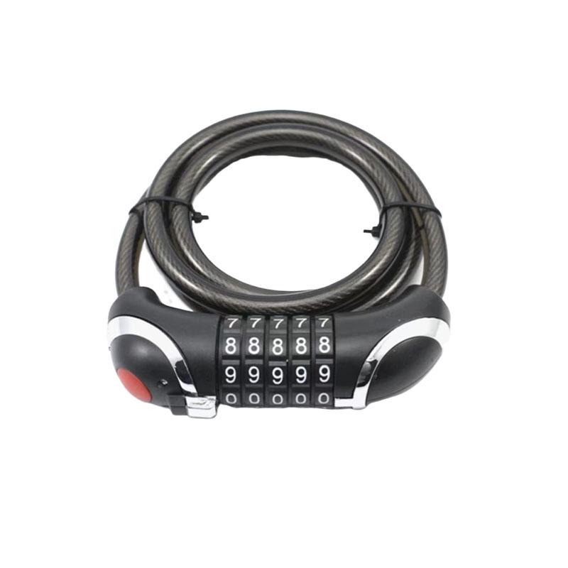 Waterproof Anti-theft Steel Cable Lock for Motorcycles, E-Bikes, and Helmets