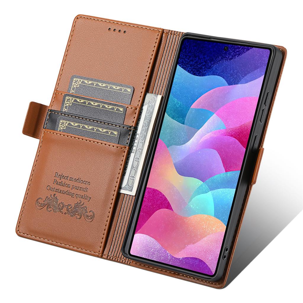 Luxury Leather Wallet Phone Case For Samsung S26 Ultra S25 Plus S24 S23 A36 A56 Flip Strong Magnetic Book Business RFID Cover