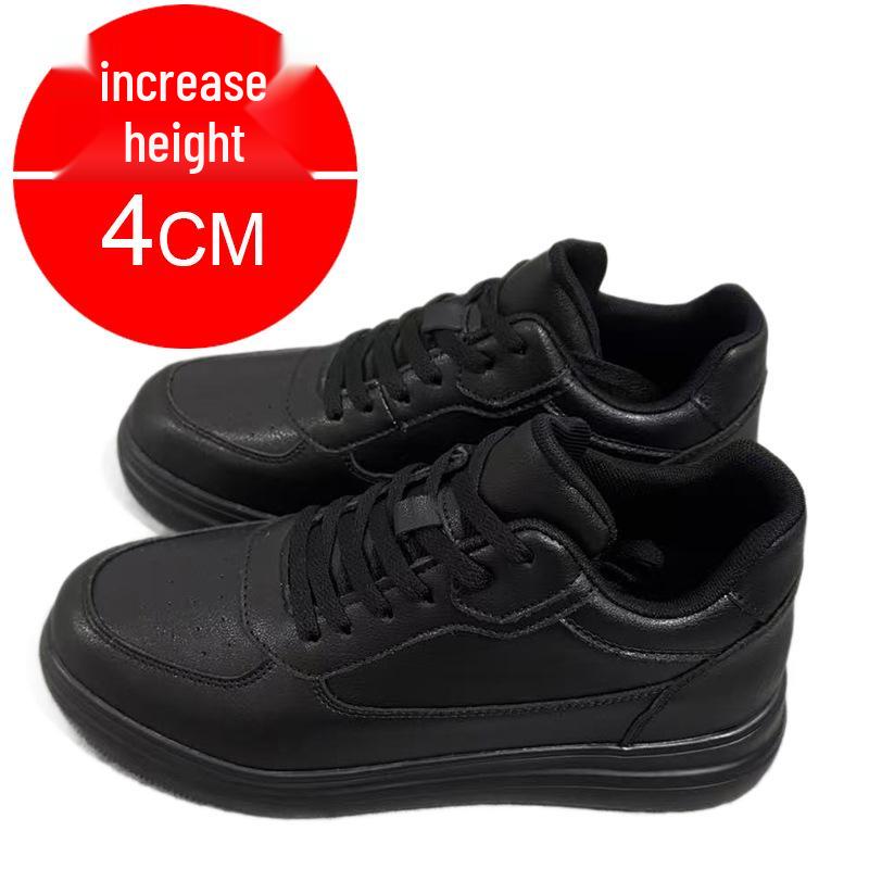 2024 Men's 10CM Height Increasing White Casual Skate Sports Shoes