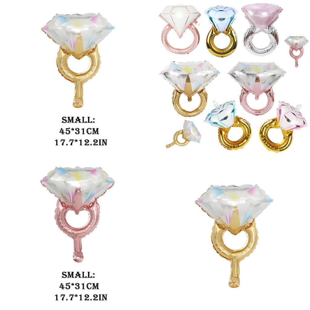 Diamond Shaped Ring Foil Ballons Engagement Wedding Party Supplies Decorations