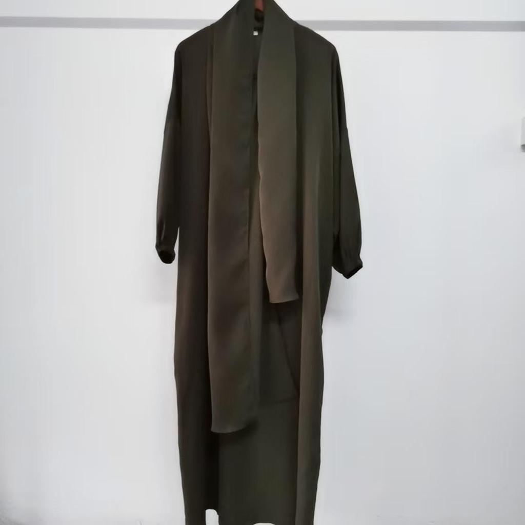 Yiduo Duo New Middle East Hijab Long Robe - Solid Color Simple Dress 21499
