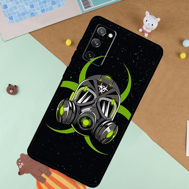 Nuclear Mask Gas Mask Soft Case For Samsung Galaxy S25 Ultra S9 S10 S20 S22 S21 Plus S23 FE S24 Ultra Funda Cover