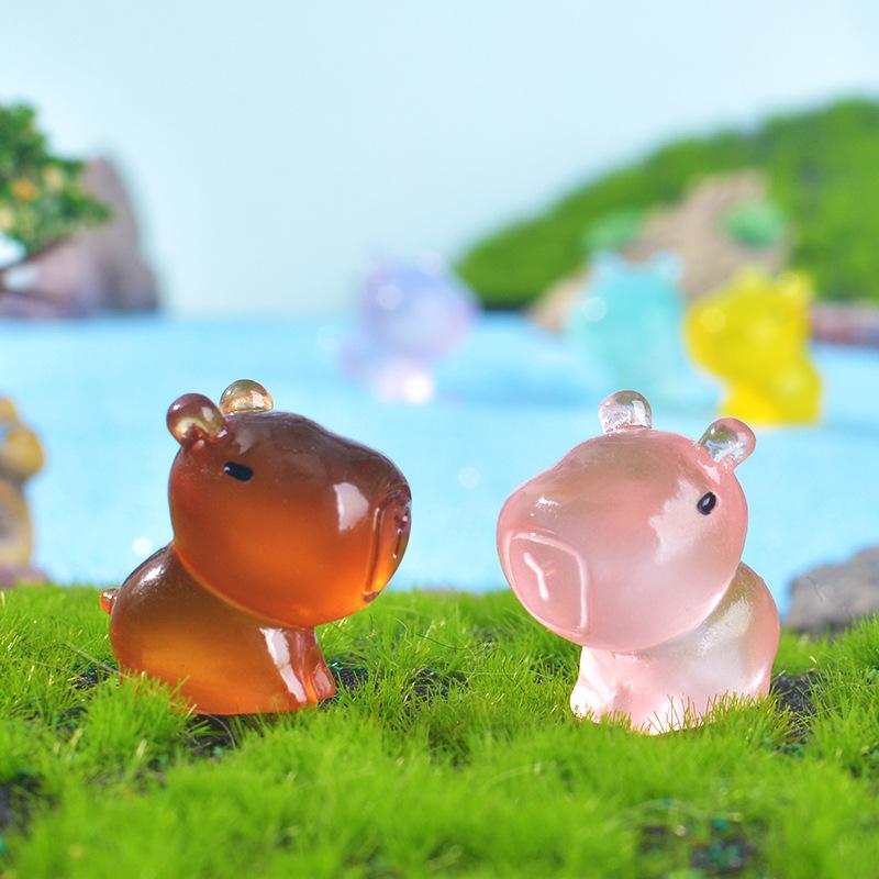 Niedliche und Hässliche Kapibara Handgefertigte Dekorative Artikel Harzhandwerk Mini Ornamente