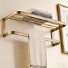Antique European-Style Rose Gold Towel Rack for Bathroom Storage