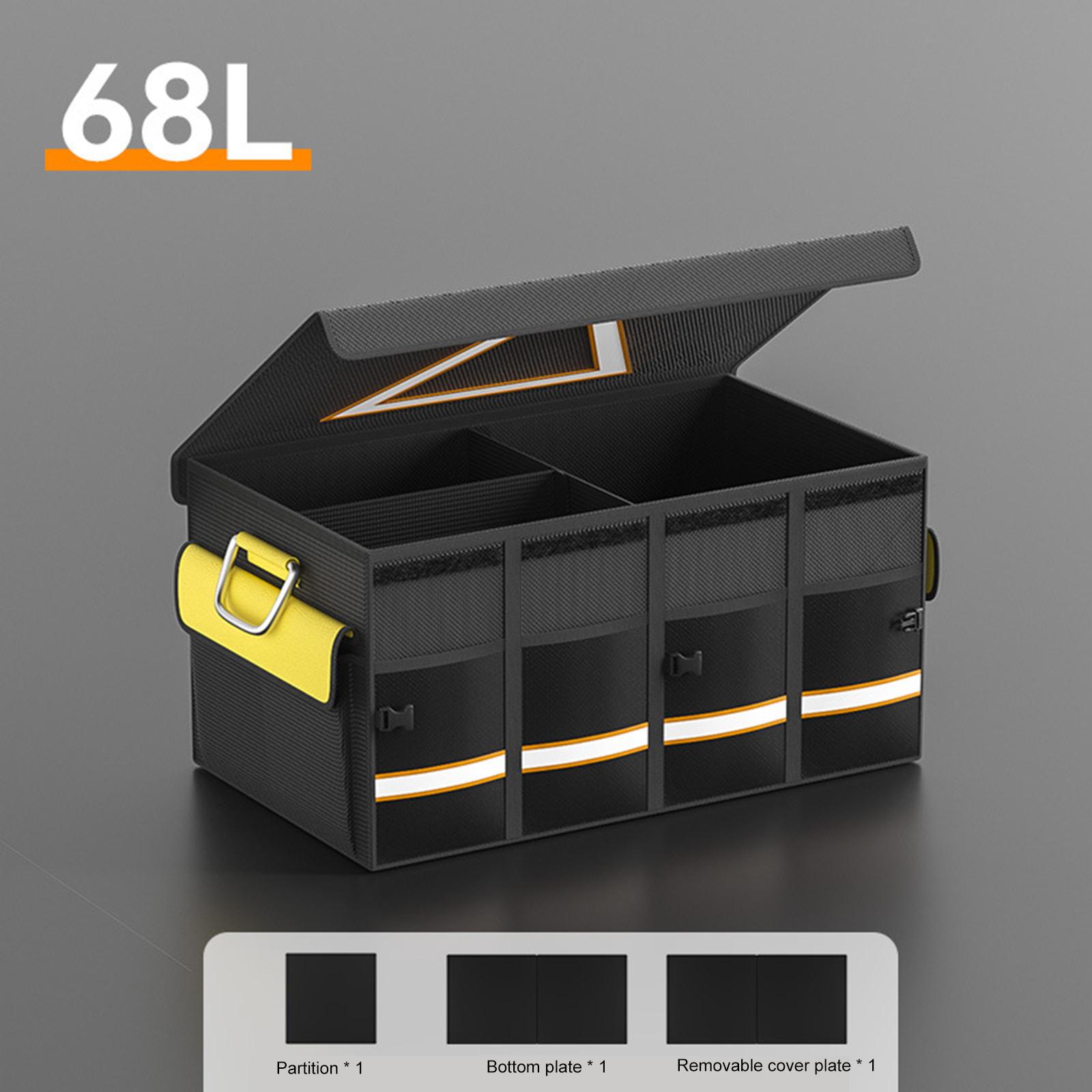 

Ящик для хранения в багажнике автомобиля, портативный многоцелевой складной ящик для хранения, органайзер для хранения в багажнике для грузовиков, внедорожников синий