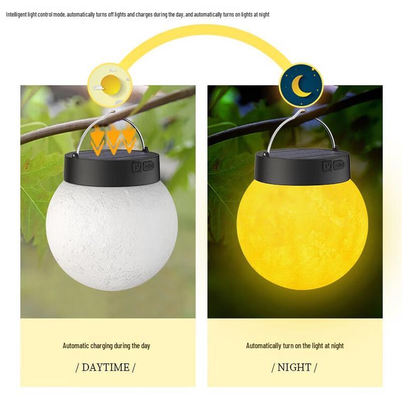 Solar Powered Outdoor Waterproof Moon Lamp