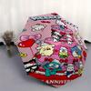 50th Anniversary Hello Kitty Automatic Folding Umbrella - 3 Folding Design, Vivid Cartoon Pattern, Suitable for Outdoor Activities, A Gift for Fans In