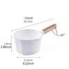 Kitchen Ladle Scoops Bathtub Thicken Deep Wooden Spoon Bathing Ladles for Bucket Water Bamboo Dipper with wooden Handle