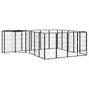Vidaxl Kojec Dla Psa, 22 Paneli, Czarny, 50X100 Cm, Stal