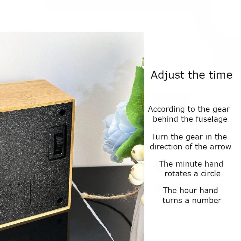 Retro Wooden Desk Clocks Mechanical Minimalist Silent Luxury Mini Flip Clock Aesthetic Nordic Wall Clock Design Unique Table Clocks Decoration