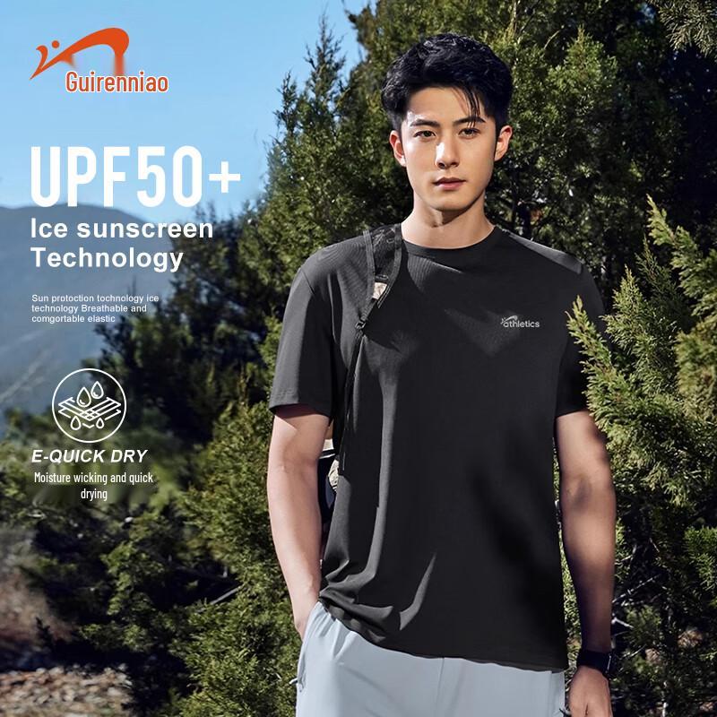 Guirenniao Men s Quick-Dry Sun Protection T-Shirt 2XL