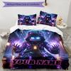 3PC Custom Name Cyberpunk Neon Dreams Bedding Set Printed  Bedding Set Duvet Cover Closure Includes 1 Duvet Cover & 290 Pillowcases for Bedroom