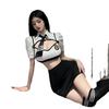 Sexy Stewardess Suit Cosplay Uniform Suit Split Hollow Pure Desire CO Female Live Streaming Host
