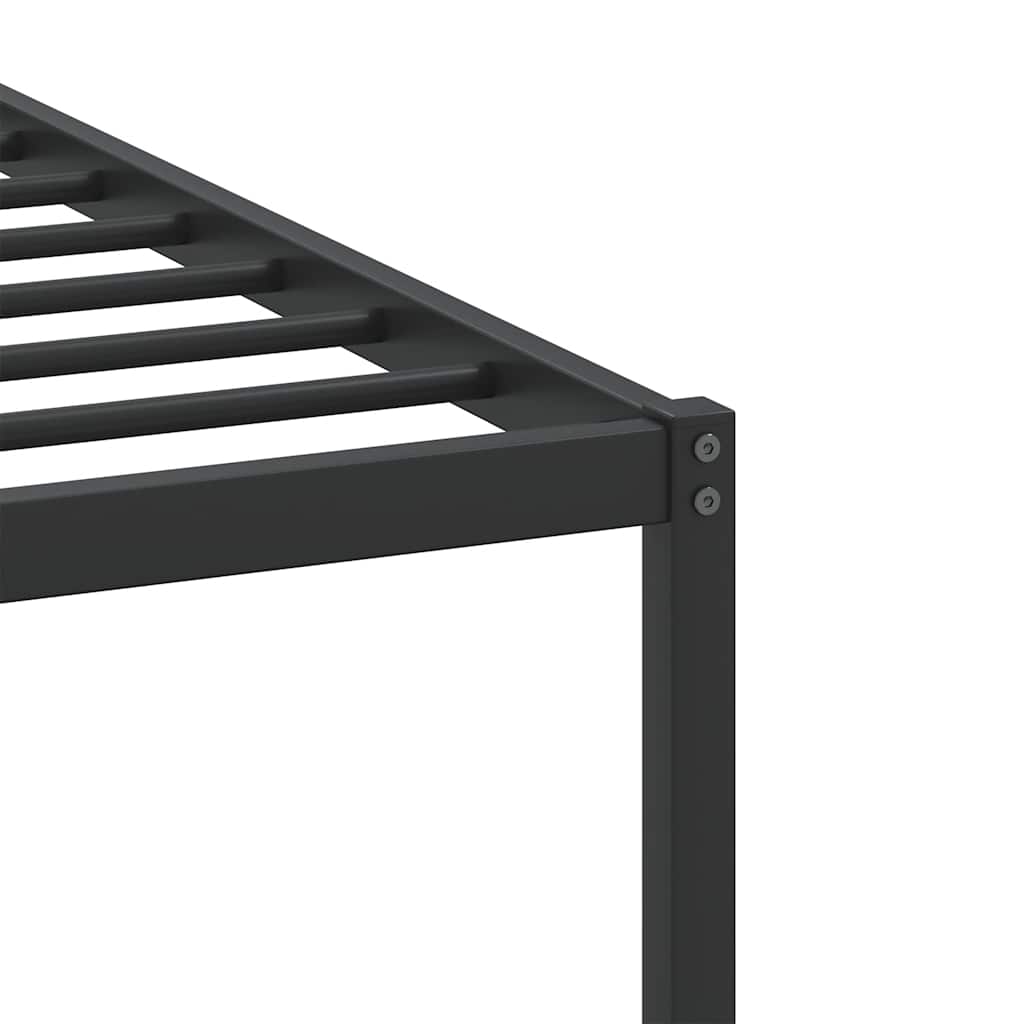 Bed Frame without Mattress Smoked Oak Finish 75 x 190 cm Wood Based Material