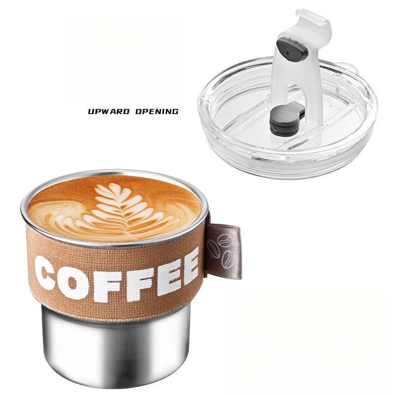 Coffee Cup with Lid 304 Stainless Steel Tumbler Mug Portable Travel Leakproof Water Bottle Tea Cups for Kitchen Drinkware Cups