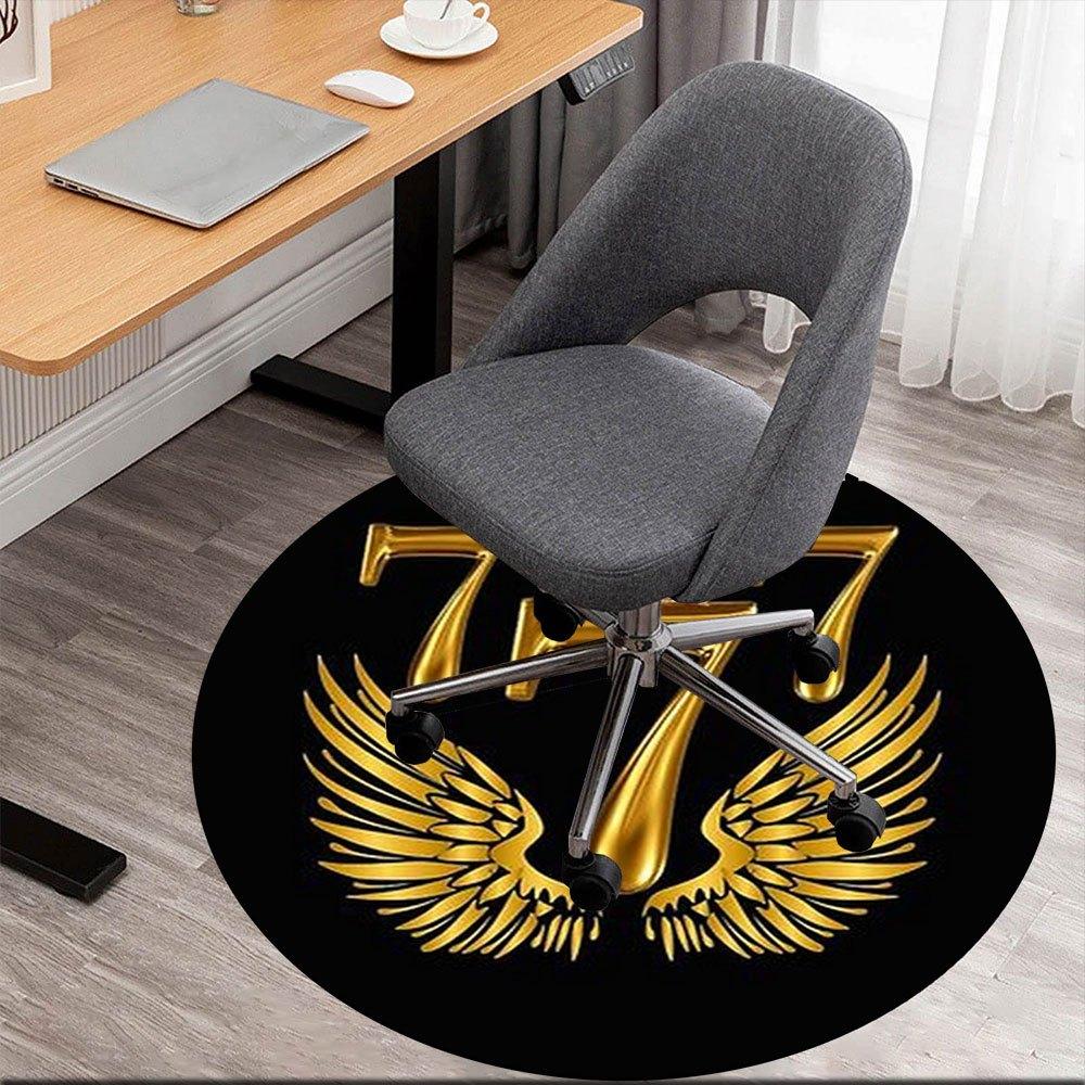 

Golden Angel Wings Number 777 Sticker Decal for Car Laptop Phone CaseRound Non-Slip chair mat chair carpet for office Rugs for Office Decor Gift For V 80cm by 80cm