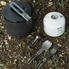 Portable Compacts Backpacking Cookware Windproof Outdoor Cooking Pot with Folding Handle For Outdoor Cooking Efficiency