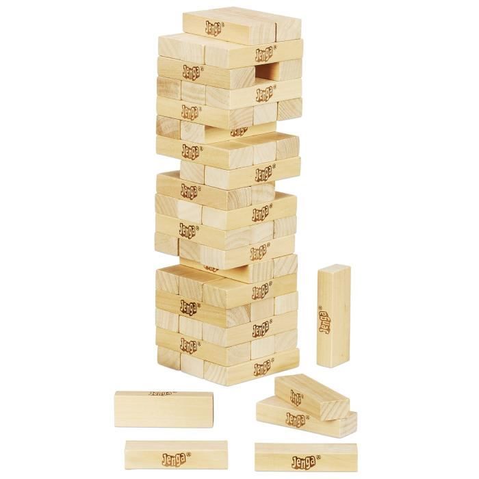 Jenga, Jeu de société d'ambiance, Jeu avec dé numérique, Hasbro Games, Dès 8 ans