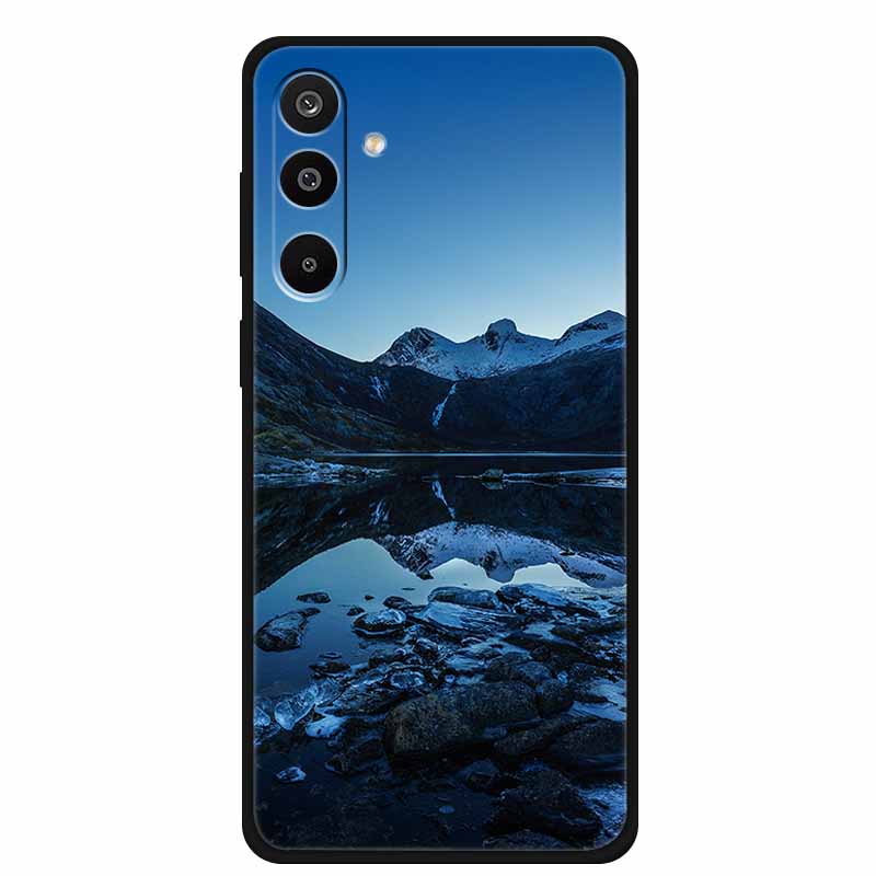 For Samsung Galaxy A36 5G Case Flowers Printed Silicone Phone Cases Cover for Samsung A26 5G TPU Shells A 26 36 Black TPU Coques