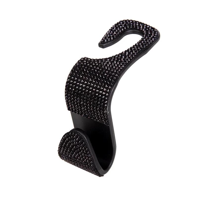 Rhinestone Car Seat Back Hook Bling Diamond Hanger Auto Back Universal Headrest Mount Storage Holder Car Interior Accessories.