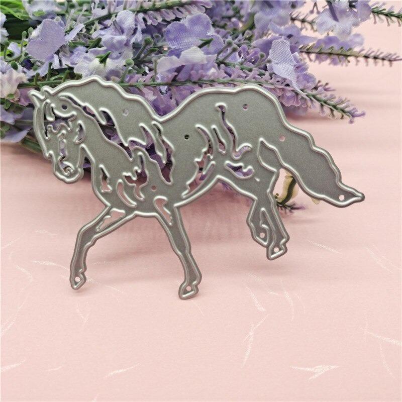 2Pc/lot  DIY Horse Scrapbooking Metal Cutting Dies Embossed Carbon Steel Cutting Die Cutting Paper Die Etching Stencil