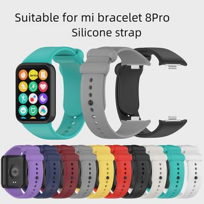 Braccialetto in silicone per Xiaomi Mi Band 8/9 Pro - Interfaccia in metallo, Cinturino sportivo smart