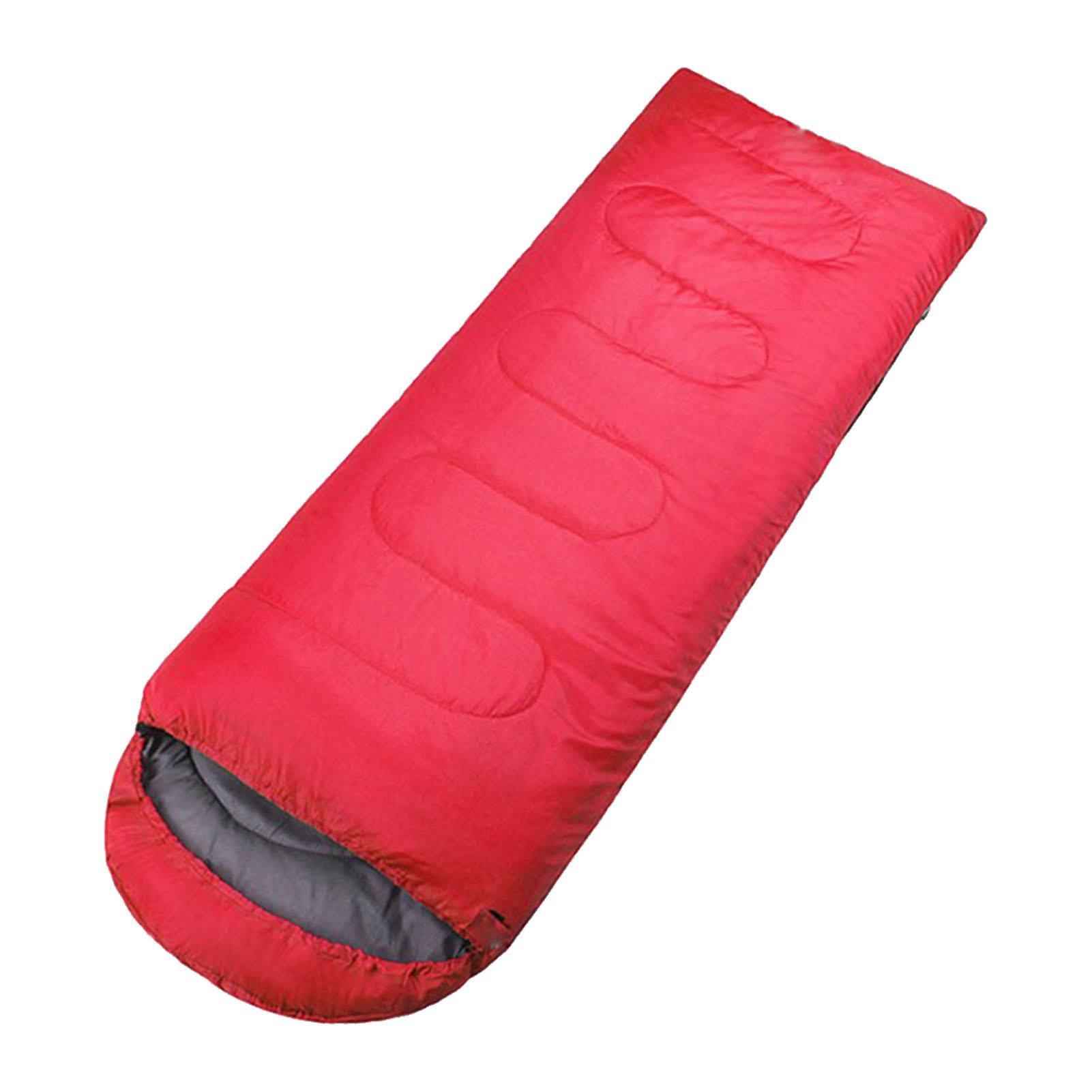 

Camping Sleeping Bag with Hood Envelope Style Comfortable Warm for Backpacking Traveling Outdoor