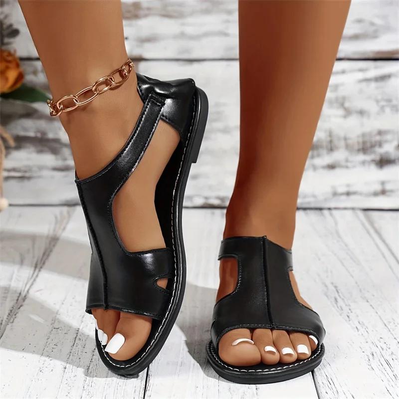 Fashion Summer Women Flat Sandals New Fashion Shallow Sandals Comfortable Lightweight Outdoor Beach Shoes for Women Sandalias De Mujer
