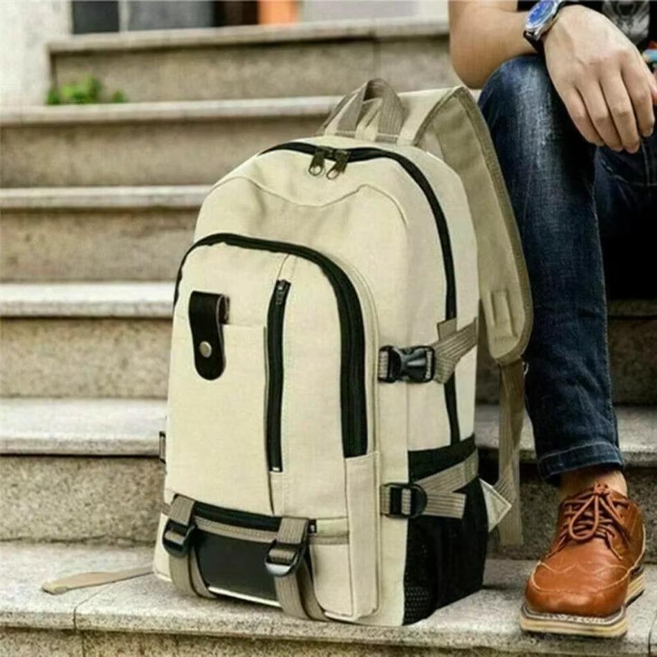 1 Stück Fabrik Neuankömmling Herren Rucksack Lässig Reise Rucksack Vintage Canvas Große Kapazität Studenten Rucksack Tasche