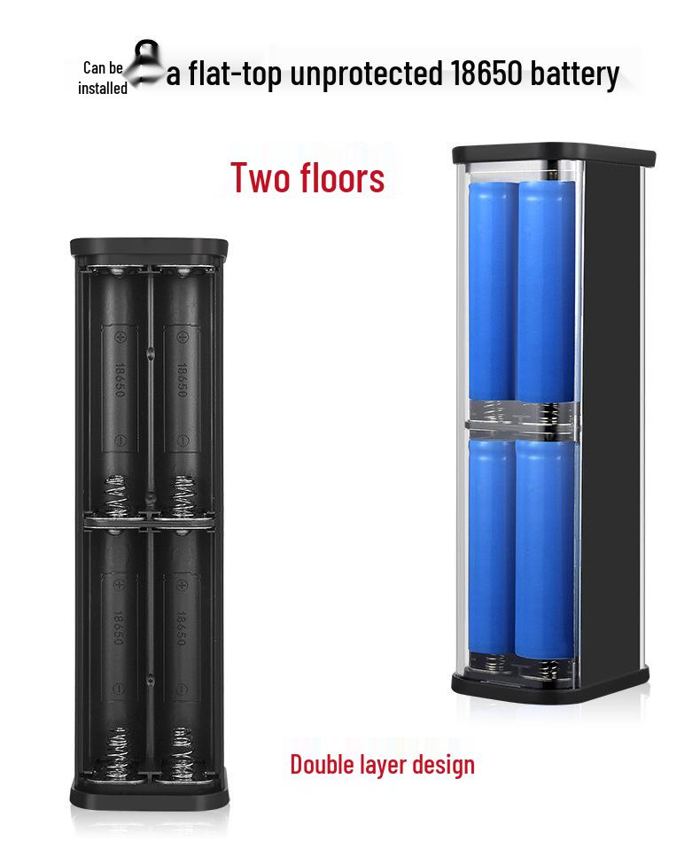 8-Section 18650 Battery Box DIY Kit: Solder-Free Quick Charge Power Bank Shell