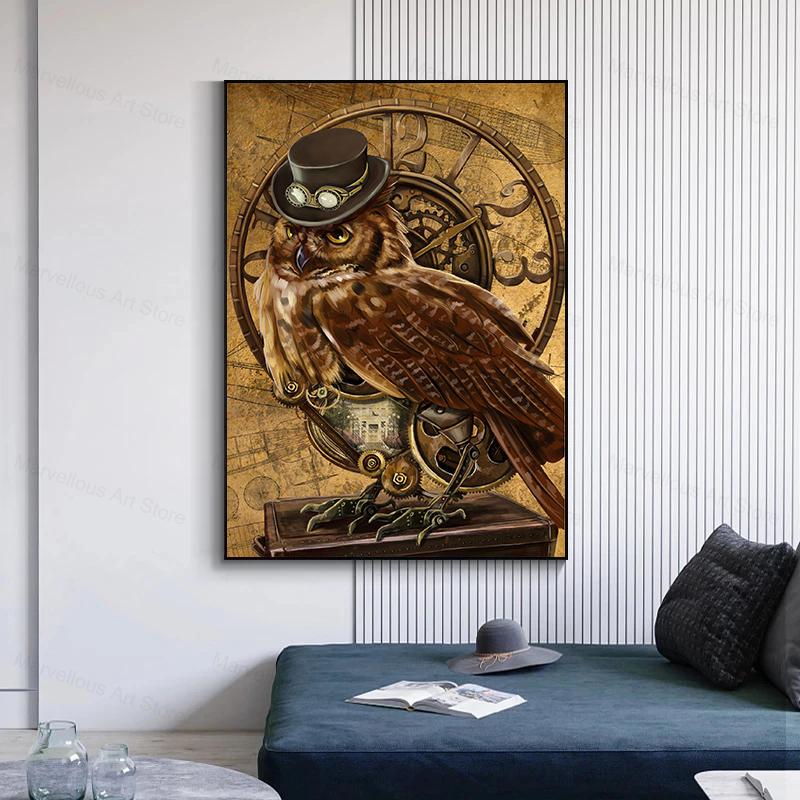 Klasyczne plakaty i wydruki zegarów retro Obrazy na płótnie Obrazy ścienne do salonu Dekoracja domu Cuadros