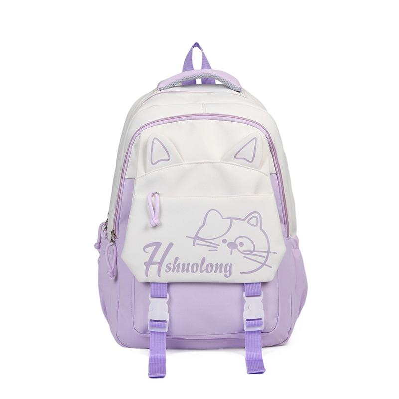 Cartoon Print Large Capacity Student Backpack for School