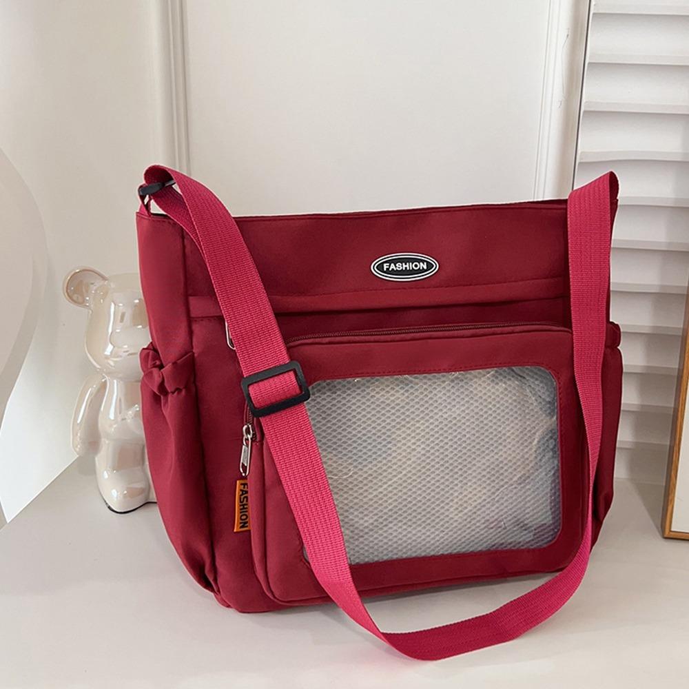 Zipper Bag Transparent Bags Cotton Doll Bag Shoulder Bag Solid Color Itabag  Small Item Bag