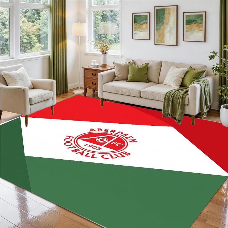 Aberdeen FC Design Crystal Velvet Rug Soft Decorative Mat for Bedroom Entrance