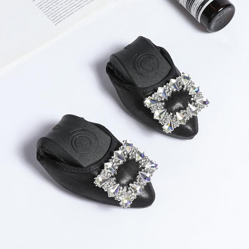 Summer Women Shoes Luxury Designer Crystal Ladies Outdoor Casual Shoes Soft Soles Office Flip Flops Party Flats Loafers WSH4830