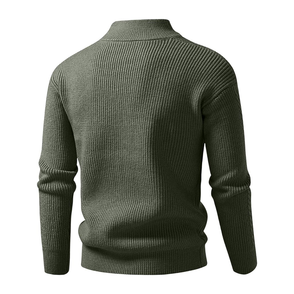 Men's  Standing   Collar  Self-Cultivation  Leisure  Cardigan  Knitting  Sweater  Coat