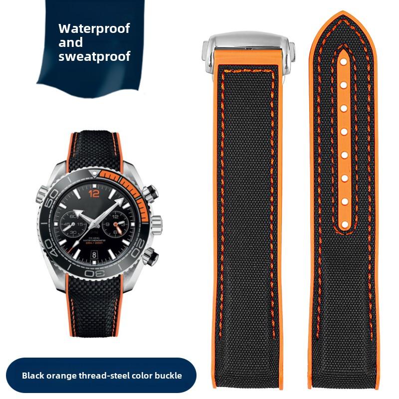 For Omega Seamaster 300 Observatory Ocean Universe 600 Nylon Rubber Silicone men WatchBand 20mm 21mm 22mm Watch Strap Bracelet