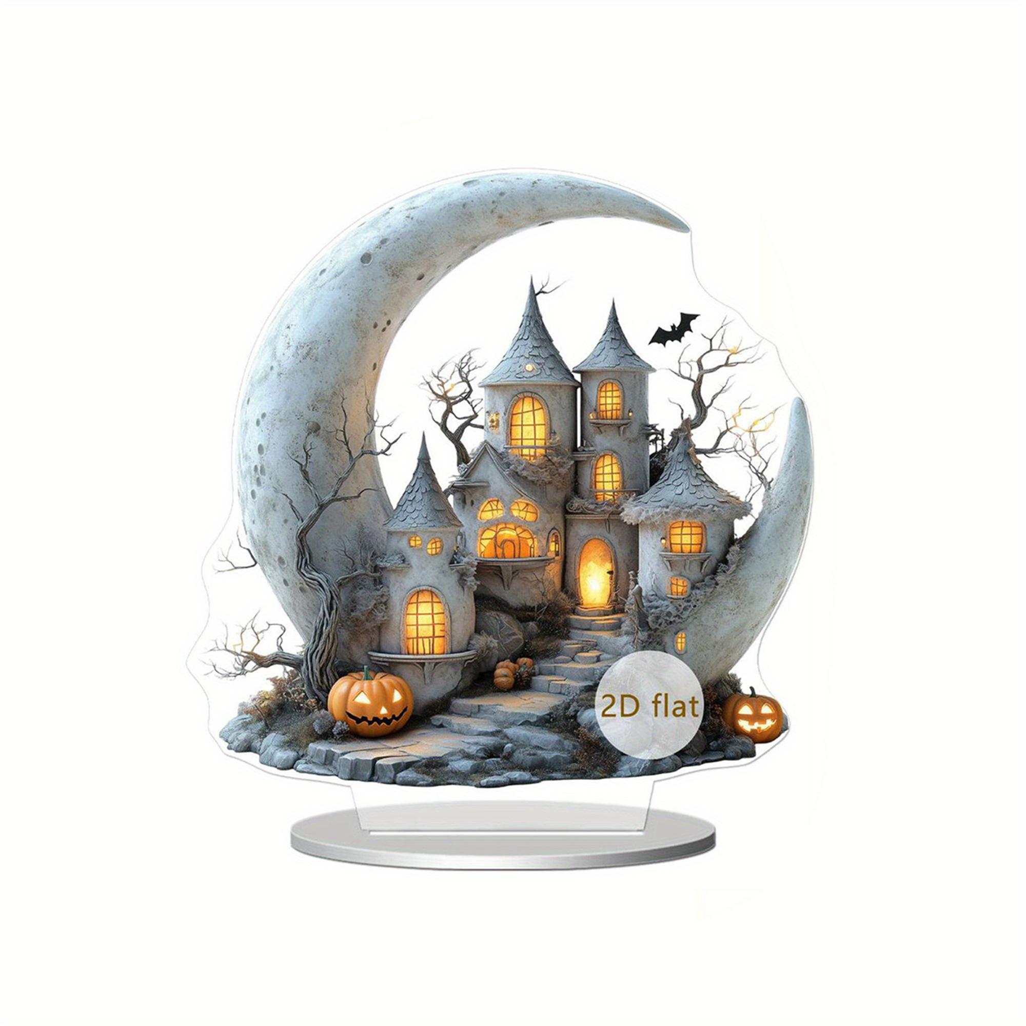 

2D Flat Gothic Victorian House Acrylic Desktop Decoration, Suitable for wall decoration, porch, room, villa, accents Home, Hallway, or Workplace - Rus 20*17.8CM