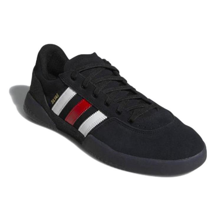 adidas Originals City Cup Suede Comfortable Slip Resistant Abrasion Resistant Low Top Skateboard Shoes Men's Black DB1086