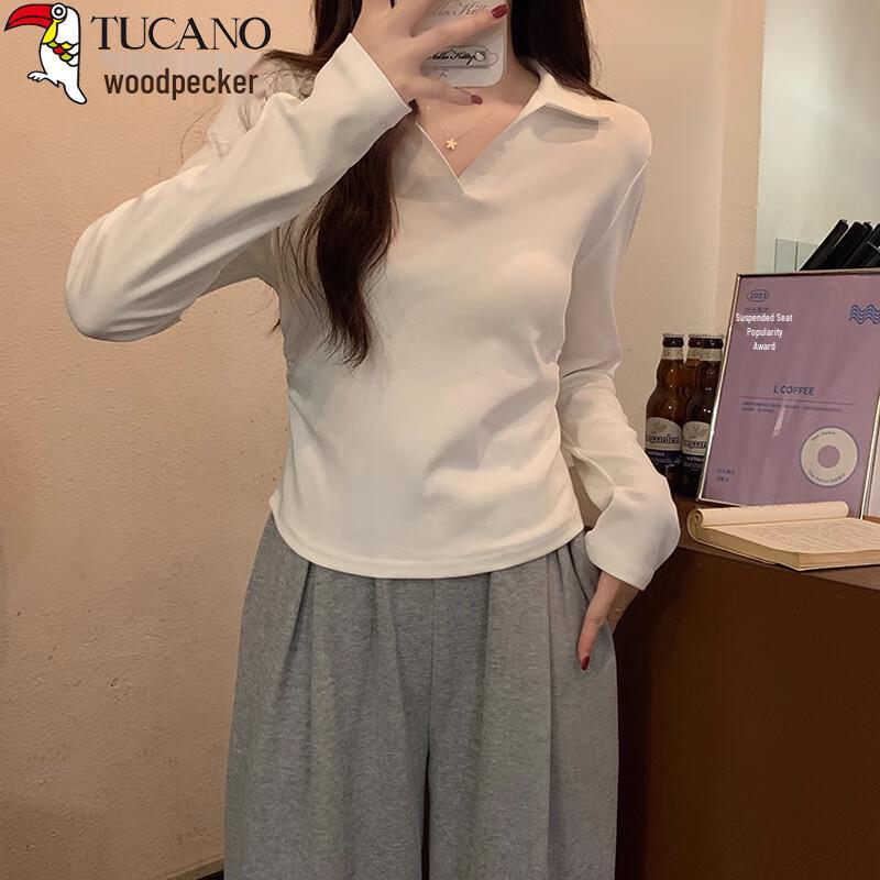 

Women s Polo Neck Slim Fit Long Sleeve T-Shirt L