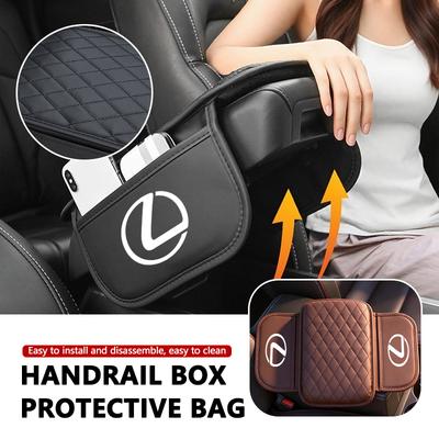 Coussinet de Boîte d'Accoudoir de Voiture Tapis de Protection d'Accoudoir Auto Sac de Rangement Accessoire d'Intérieur Pour RX350 IS250 CT200h ES250 ES300h NX300h