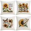 Sunflower Pillow Case European and American Style Home Sofa Pillow Combination Color Sofa Pillow
